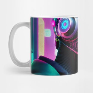 Abstract Cyberpunk Cyborg Mug